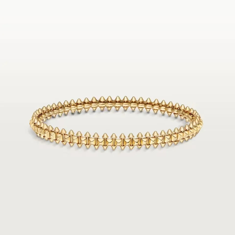 [GALE] CLASH & Clover Laser 5-Motif & LOVE Brushed Bracelet Stack Set