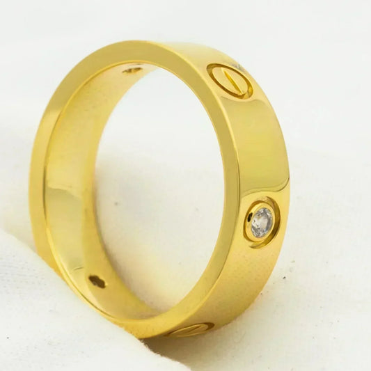 [NOVO] Liebesring 5,5 mm, 3 Diamanten, Gold