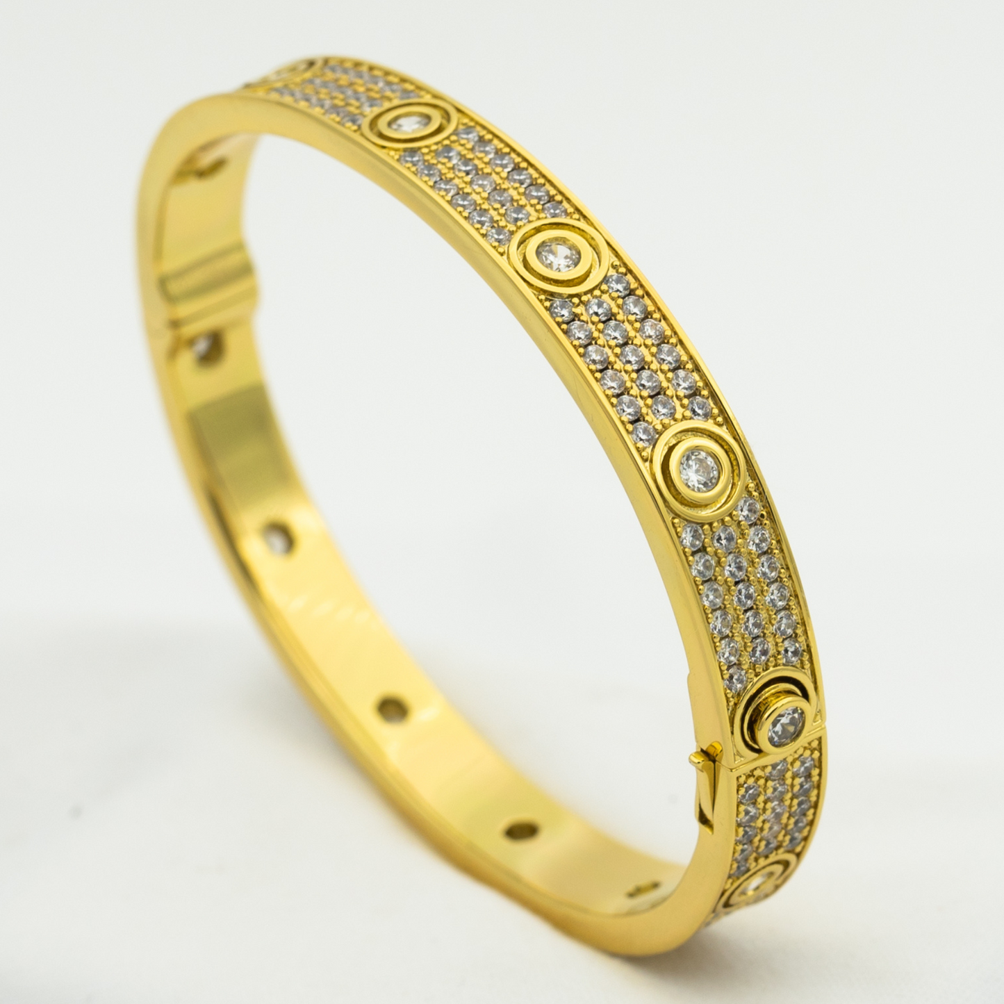 [GALE]LOVE BRACELET 6.1MM DIAMOND-PAVED 10 BIG DIAMONDS
