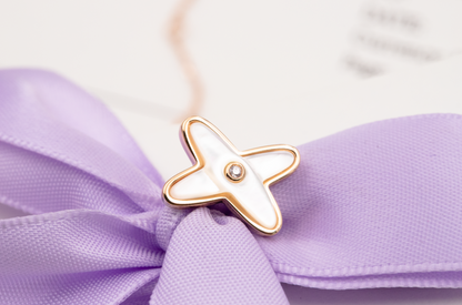 [NEU] JEUX DE WHITE POP ROSE GOLD DIAMOND EARRINGS