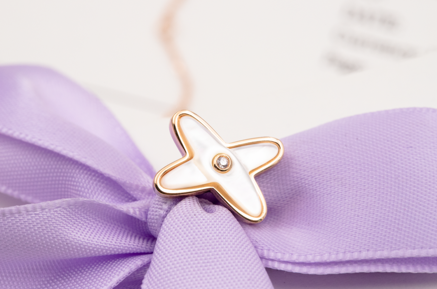 [NEU] JEUX DE WHITE MOP PINK GOLD DIAMOND EARRINGS