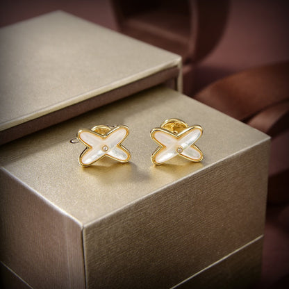 [NEU] JEUX DE WHITE POP GOLD DIAMOND EARRINGS
