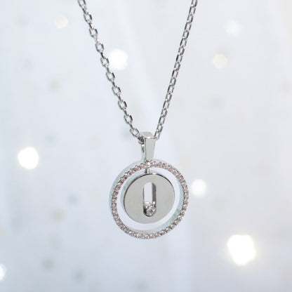 [GALE]LUCKY MOVE PM NECKLACE SILVER DIAMOND