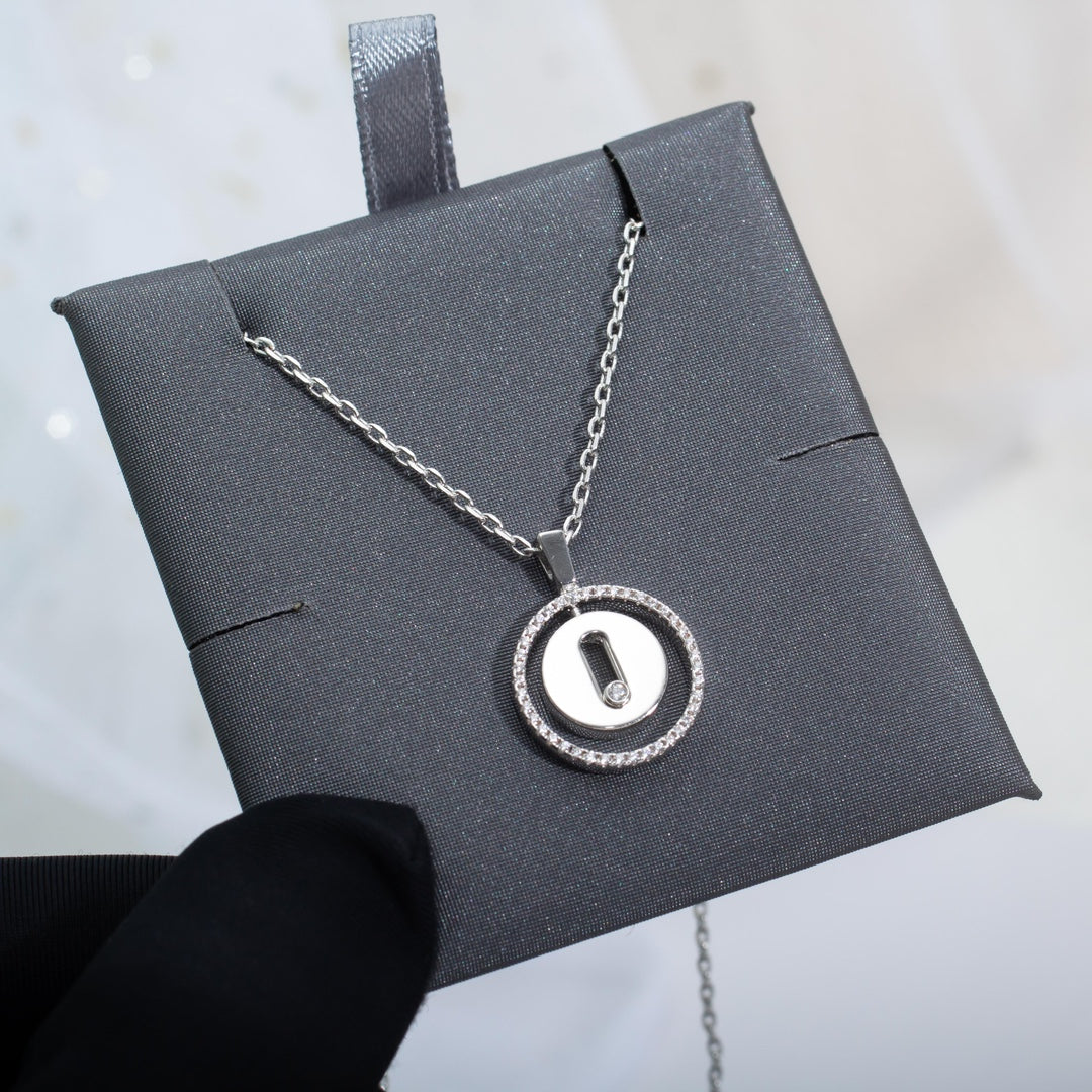 [GALE]LUCKY MOVE PM NECKLACE SILVER DIAMOND