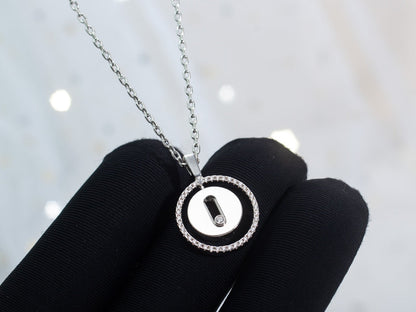 [GALE]LUCKY MOVE PM NECKLACE SILVER DIAMOND