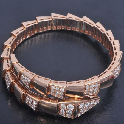 [GALE]SERPENTI WIDE BRACELET PINK GOLD DIAMOND