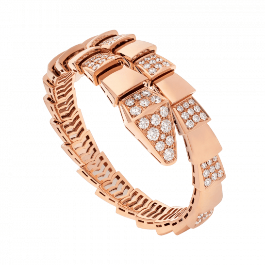 [GALE]SERPENTI WIDE BRACELET PINK GOLD DIAMOND