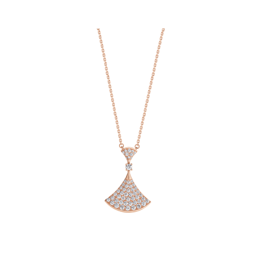 [GALE]DREAM NECKLACE PINK GOLD FULL DIAMOND