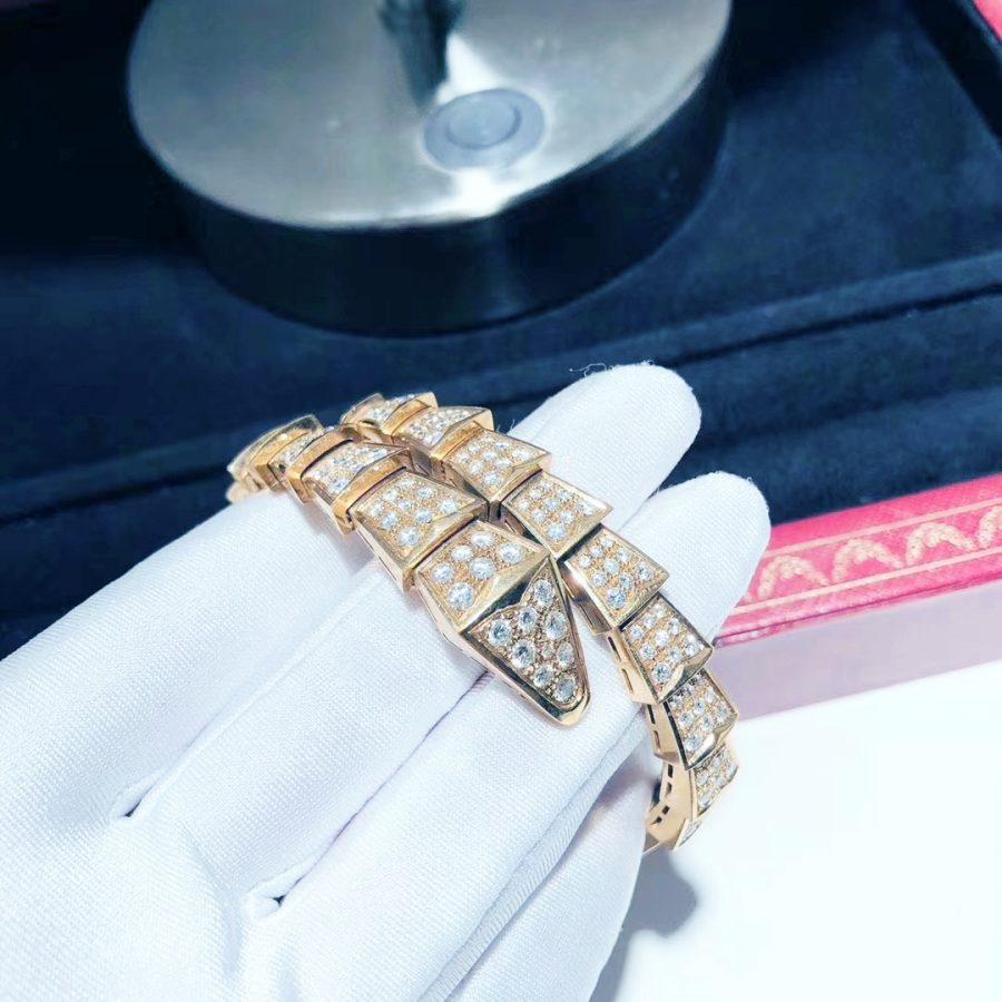 [GALE]SERPENTI BRACELET 8MM PINK GOLD DIAMOND