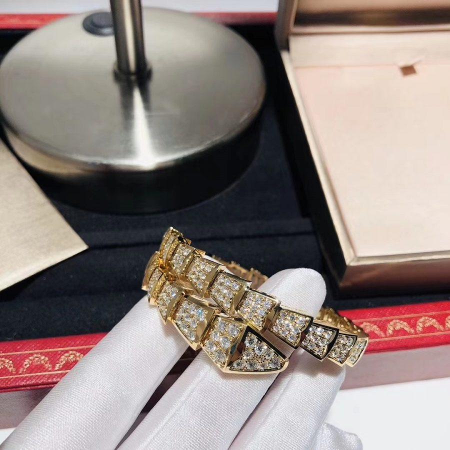 [GALE]SERPENTI BRACELET 8MM GOLD DIAMOND