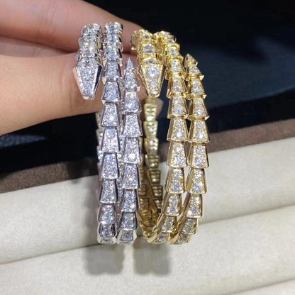 [GALE]SERPENTI BRACELET GOLD DIAMOND DOUBLE ROW