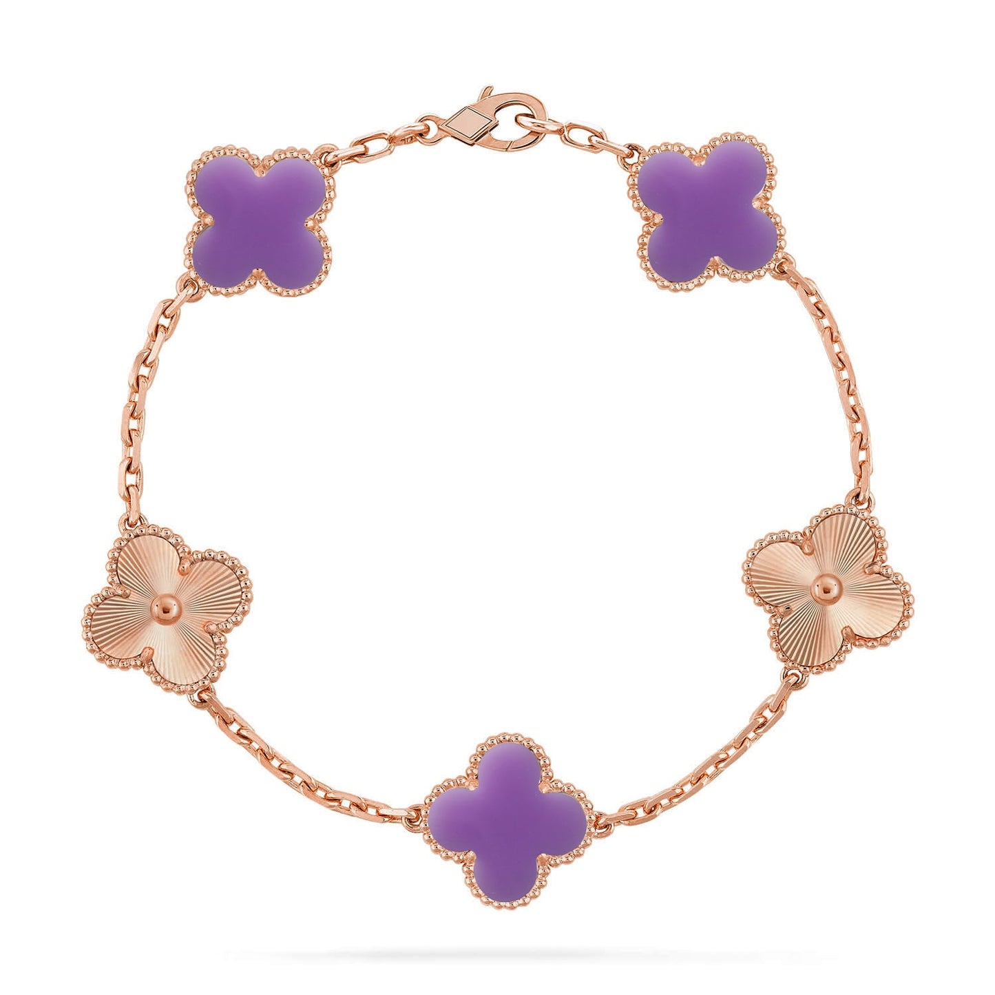 [GALE]CLOVER 5 MOTIF LIGHT PURPLE BRACELET COLLECTION