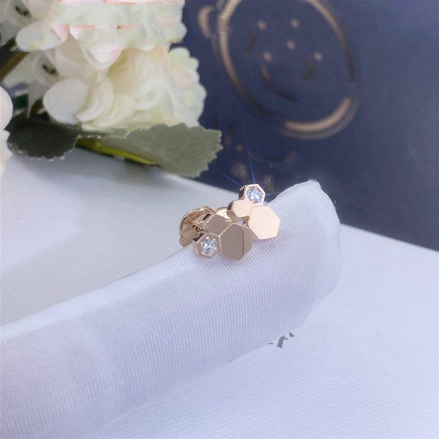 [NOVO]BEE LOVE ROSA GOLD DIAMANT-OHRRINGE