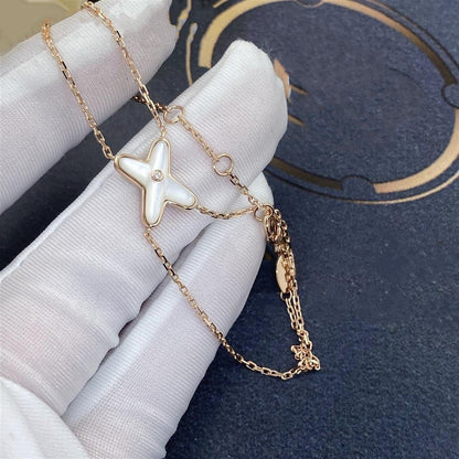 [GALE]JEUX BRACELET WHITE MOP PINK GOLD 1 DIAMOND