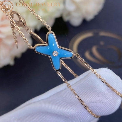 [GALE]JEUX BRACELET TURQUOISE PINK GOLD 1 DIAMOND