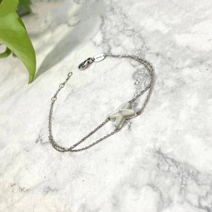 [GALE]JEUX BRACELET WHITE MOP SILVER 1 DIAMOND