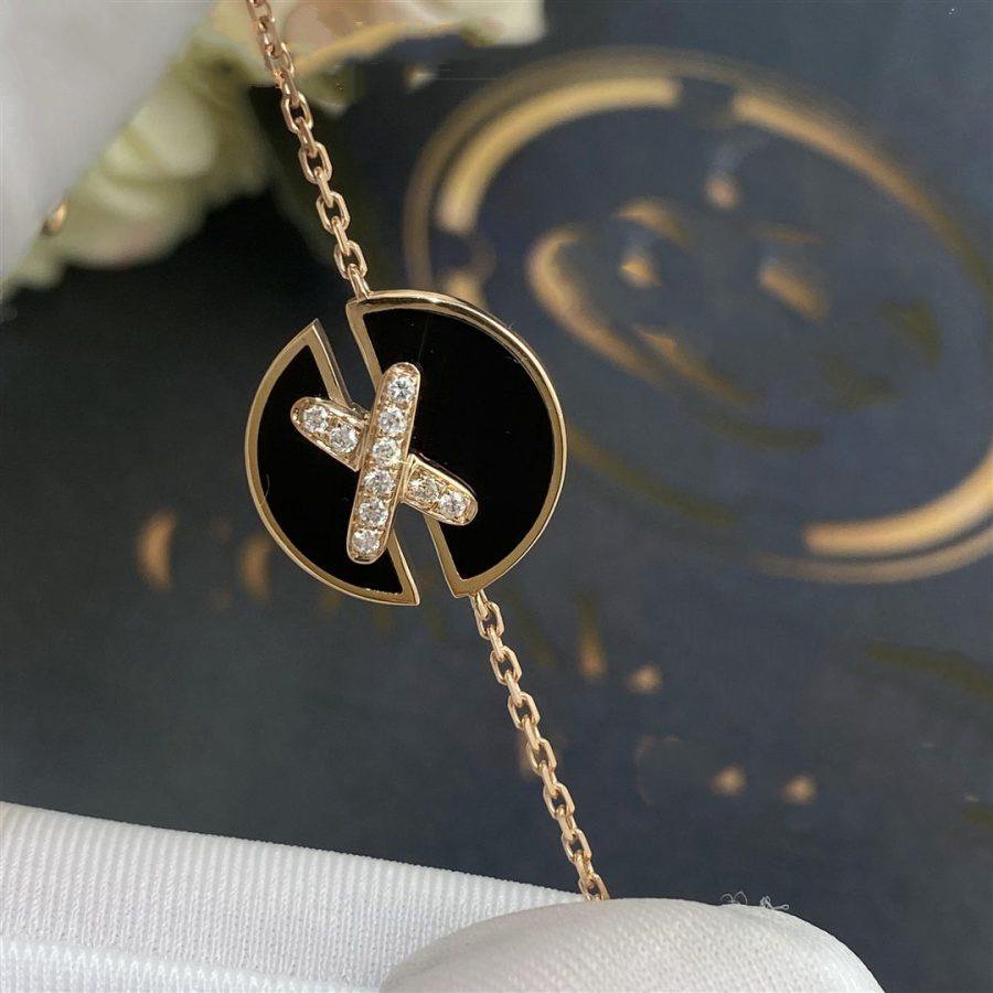 [GALE]JEUX DE BRACELET ONYX PINK GOLD DIAMOND