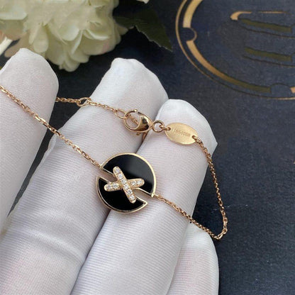 [GALE]JEUX DE BRACELET ONYX PINK GOLD DIAMOND