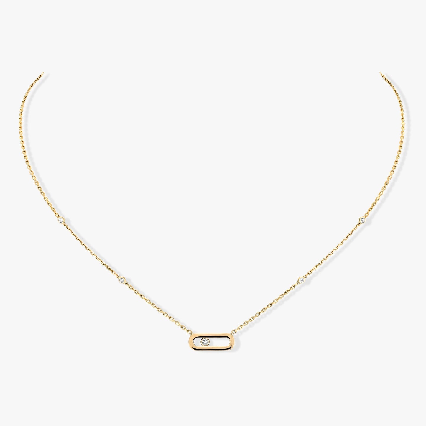 [GALE]MOVE UNO DIAMOND NECKLACE