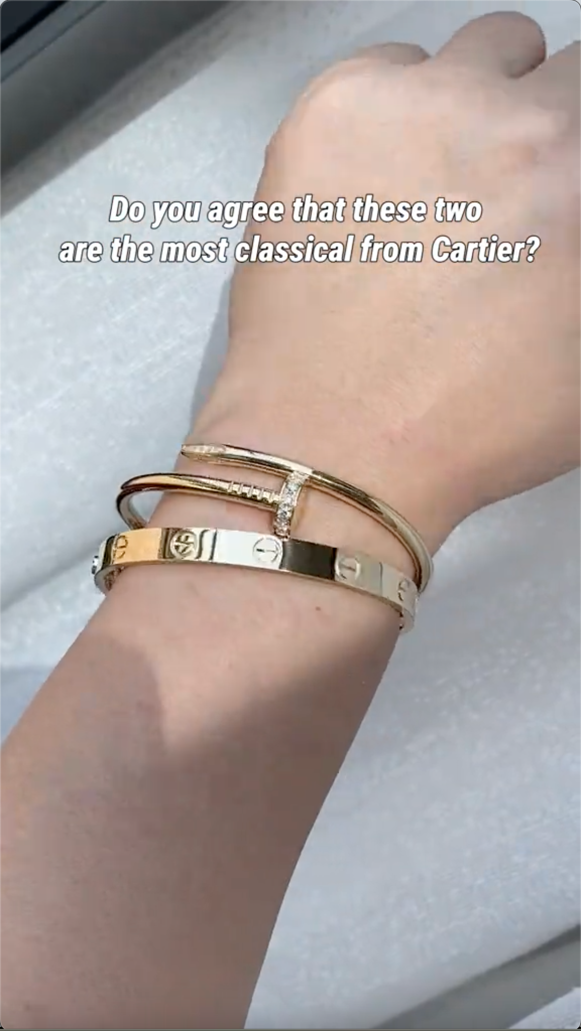 [GALE] LOVE Classic & JUSTE Diamond Bracelet Stack Set