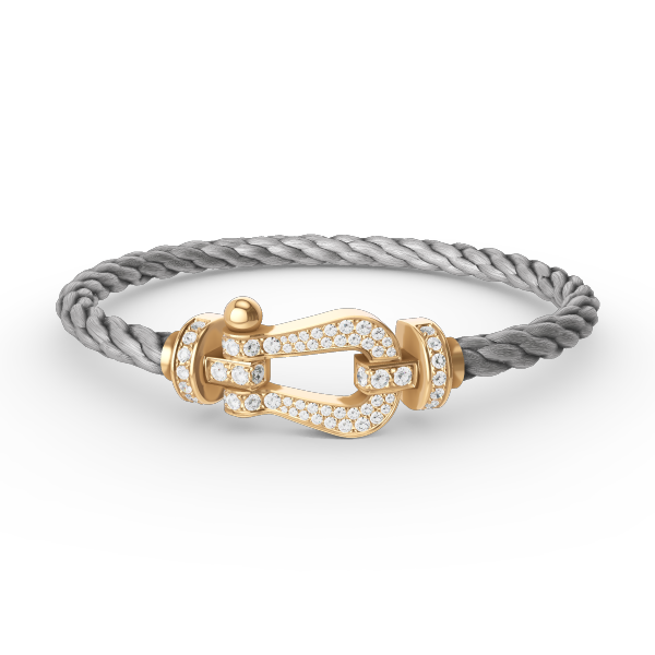 [GALE]FORCE LARGE HORSESHOE FULL DIAMOND BRACELET GOLD