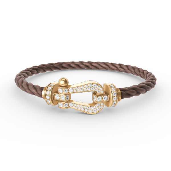 [GALE]FORCE LARGE HORSESHOE FULL DIAMOND BRACELET GOLD