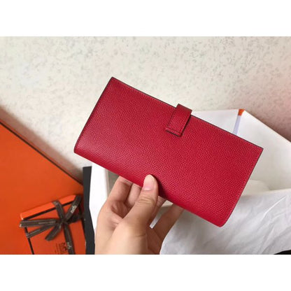 HM Red Epsom Bearn 17,5 Gusset Wallet