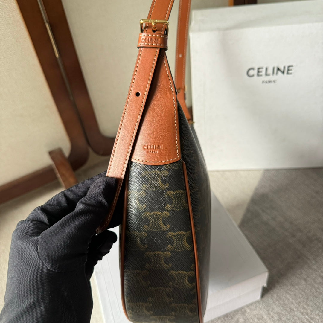 SMALL HÉLOÏSE BAG CUIR 22 IN BLACK TRIOMPHE CANVAS