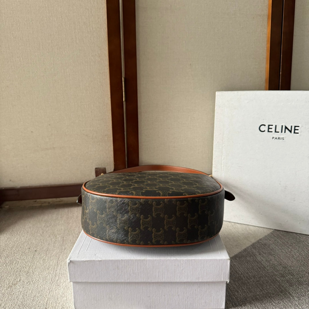 SMALL HÉLOÏSE BAG CUIR 22 IN BLACK TRIOMPHE CANVAS