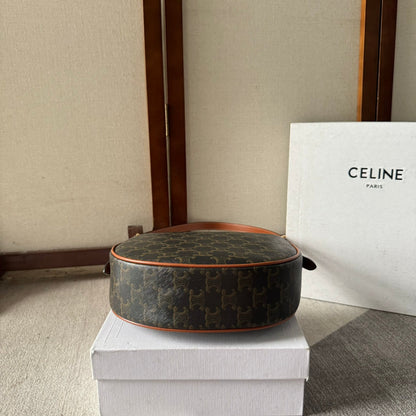 SMALL HÉLOÏSE BAG CUIR 22 IN BLACK TRIOMPHE CANVAS