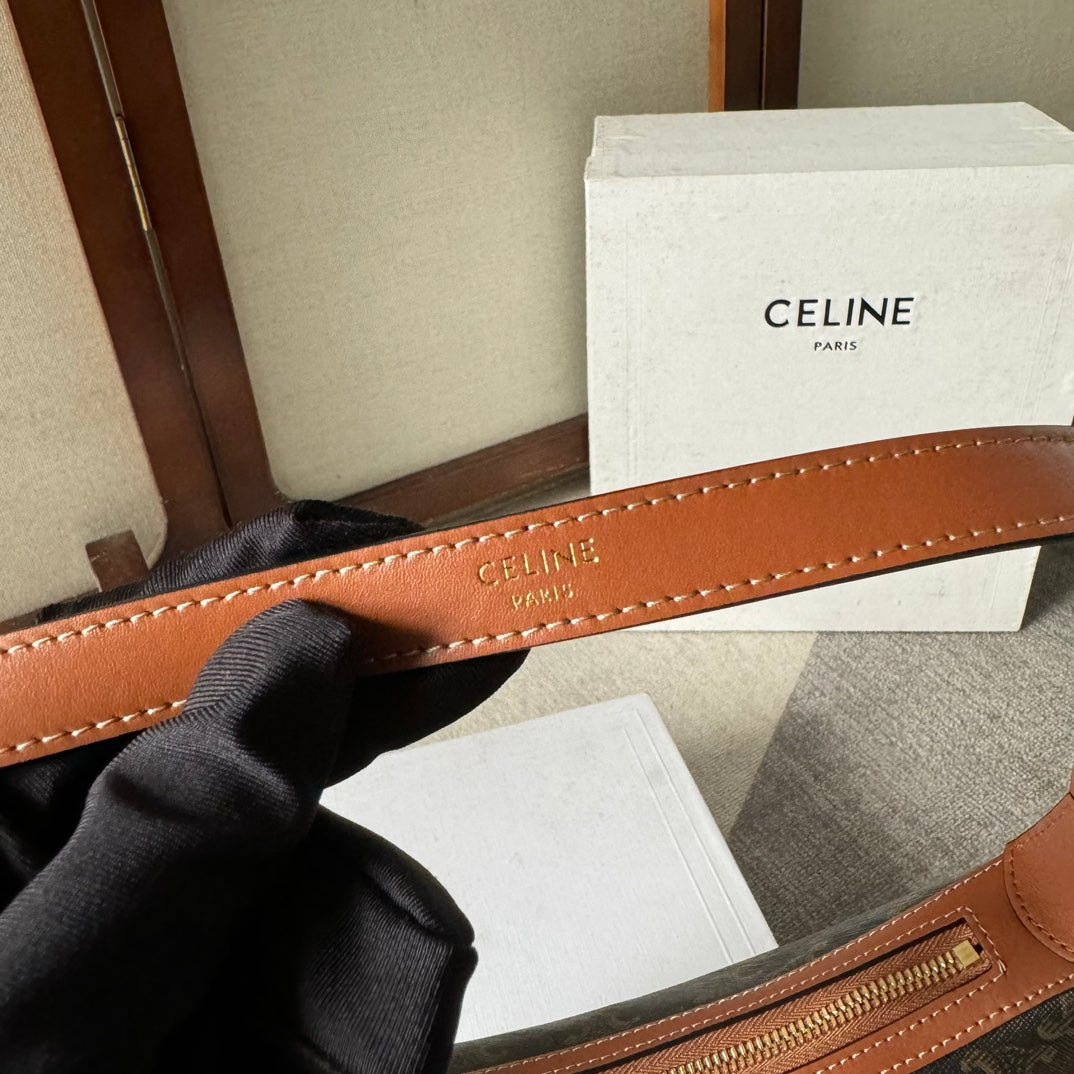 SMALL HÉLOÏSE BAG CUIR 22 IN BLACK TRIOMPHE CANVAS