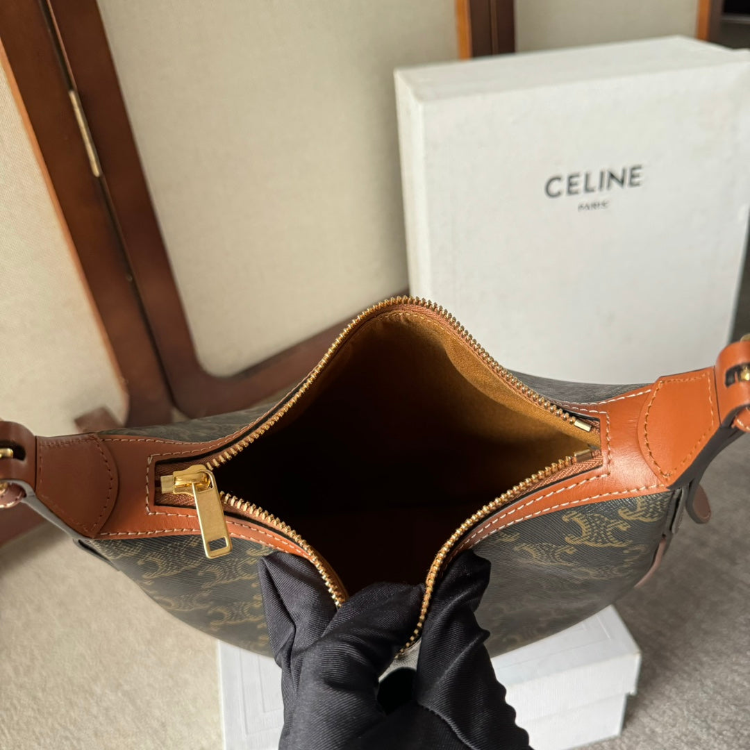 SMALL HÉLOÏSE BAG CUIR 22 IN BLACK TRIOMPHE CANVAS