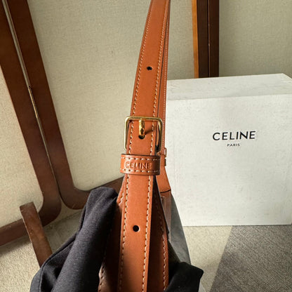 SMALL HÉLOÏSE BAG CUIR 22 IN BLACK TRIOMPHE CANVAS