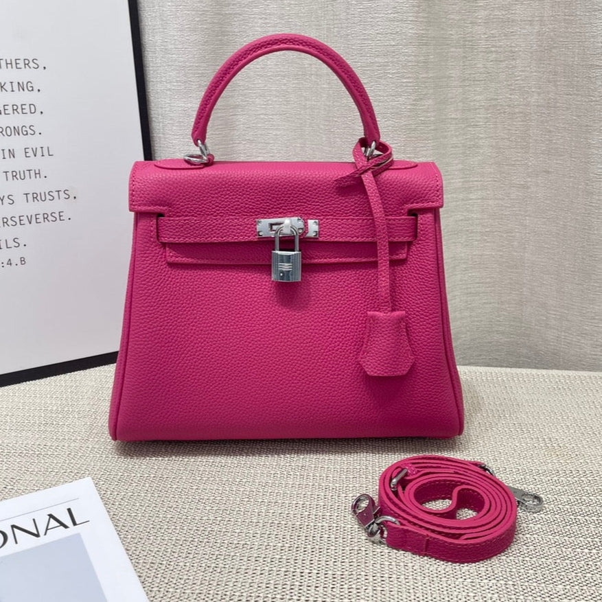 HM Kelly 25cm Rose Mexico Togo Leather Gold Hardware