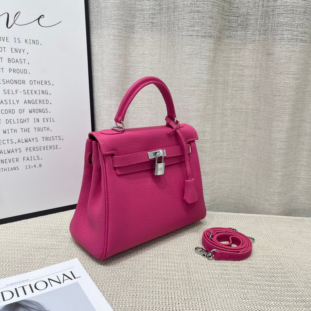 HM Kelly 25cm Rose Mexico Togo Leather Gold Hardware