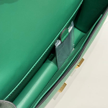 HM Constance Elan 24 Green Epsom Gold Hardware 237332