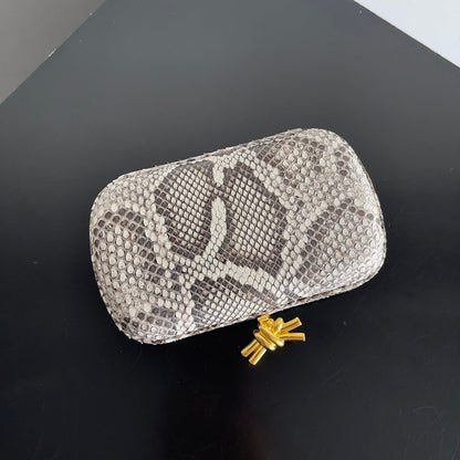 BV Knot Clutch 20 in Python Leather 209321