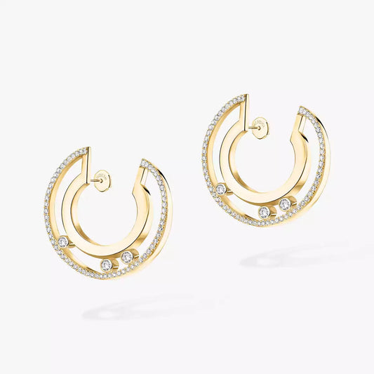 [GALE]Move Romane Small Diamond Hoop Earrings