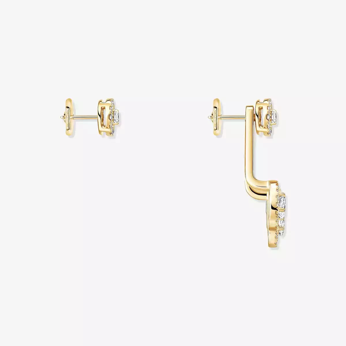 [GALE] My Twin Trio  Diamond Earrings