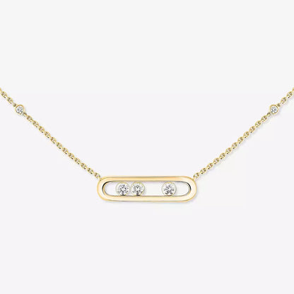 [GALE] Baby Move Gold Diamond Necklace