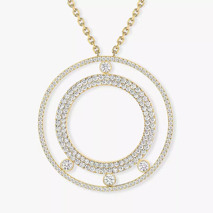 [GALE]Move Romane Long Pave_-Set Diamond Necklace