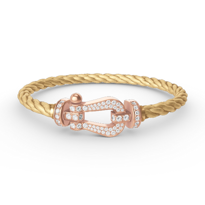 [GALE]FORCE LARGE HORSESHOE FULL DIAMOND BRACELET ROSE GOLD