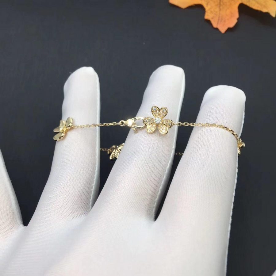 [GALE]FRIVOLE GOLD 5 FLOWERS BRACELET
