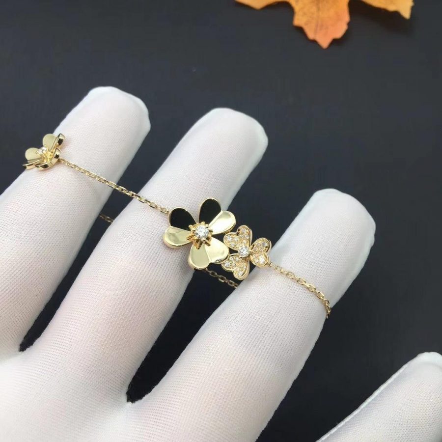 [GALE]FRIVOLE GOLD 5 FLOWERS BRACELET