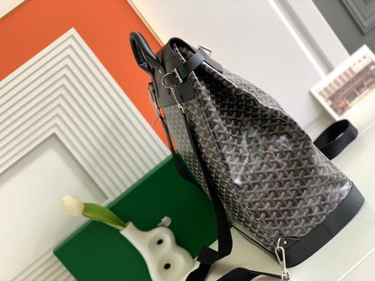 GOYA STEAMER PM BAG 48CM BLACK CANVAS